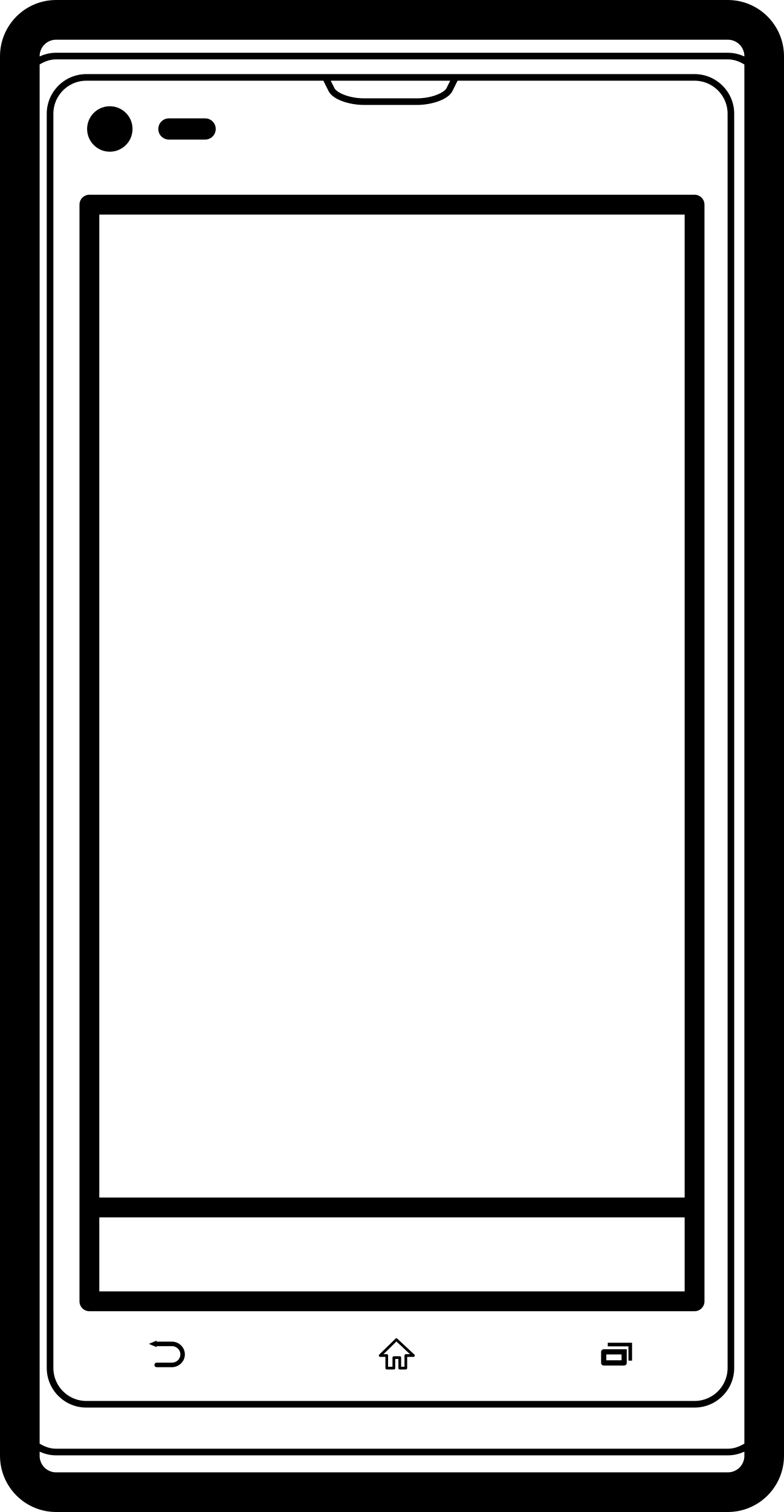 Mobile Phone Popular Model Sony Xperia L Svg Line Art Free Vectors